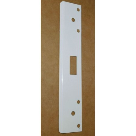 Don-Jo 1-3/4" x 8" Single Hole Strike for Key in Knob or Deadbolt FL208WWH